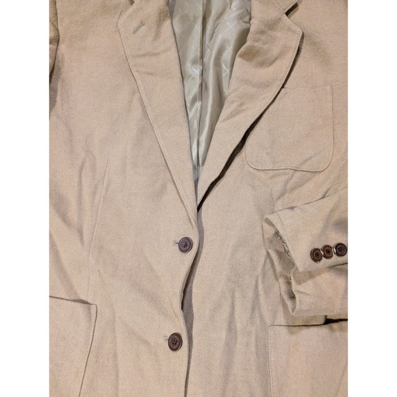 Lauren Ralph Lauren Women 18W Camel Hair Tan Blazer Jacket Made In USA - Picture 4 of 12